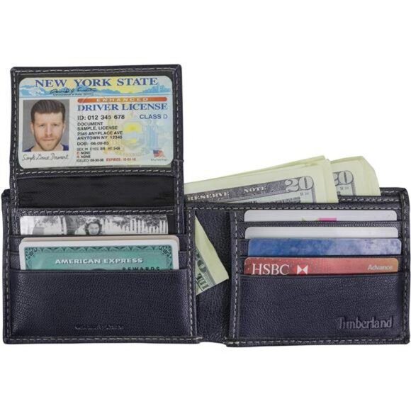 Men's Genuine Leather Rfid Blocking Passcase Security Wallet - Picture 4 of 7